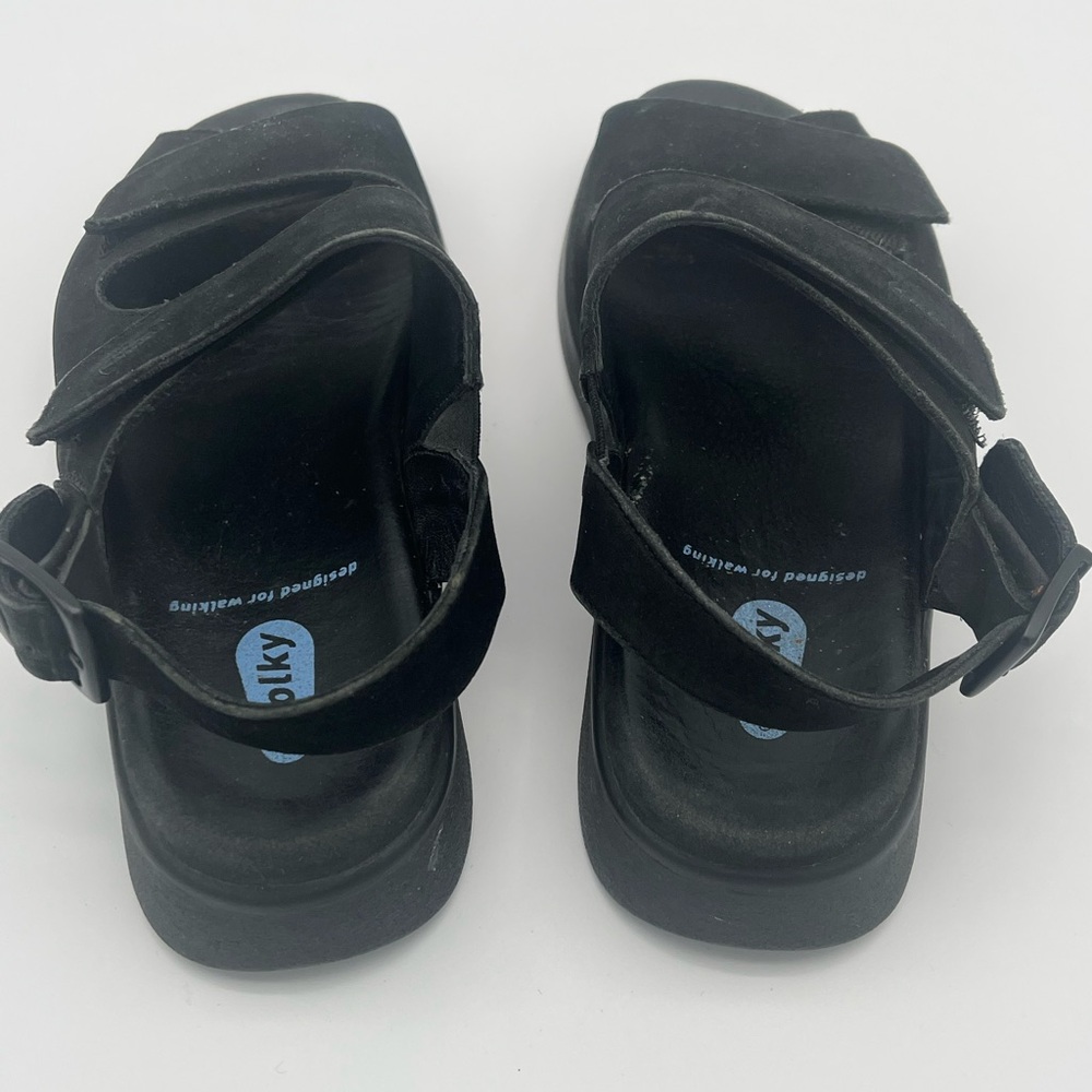 Wolky Nimes 2 Strap Adjustable Walking Sandals Black Nubuck comfy capsule 6.5 37 - Picture 5 of 7